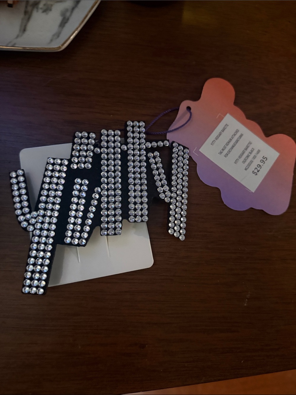 YITTY Black Rhinestone 'YITTY' Hair Clip